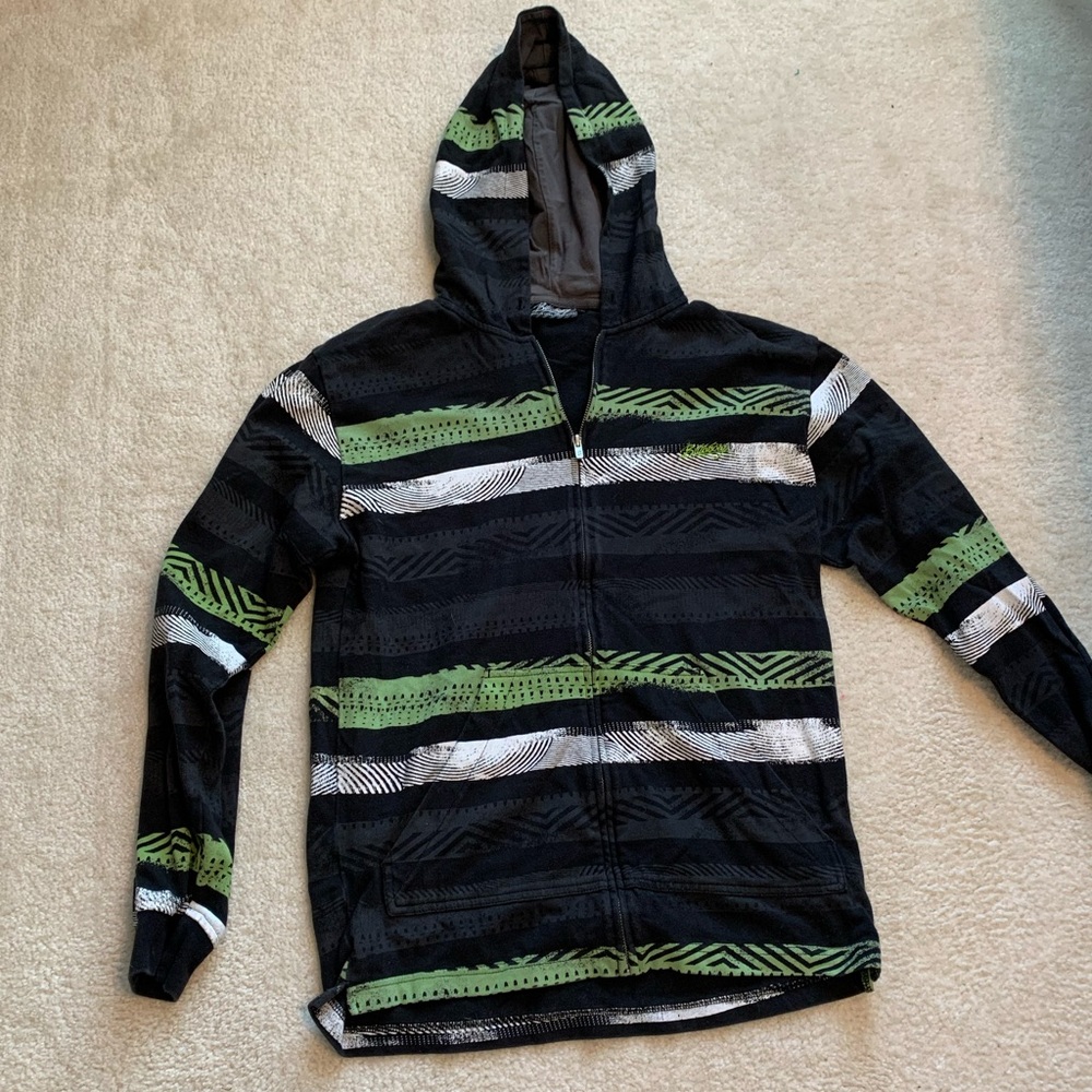Billabong color block men’s zip up hoodie medium